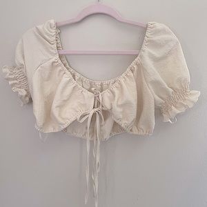 Cropped Milk Maid Top with Double adjustable straps